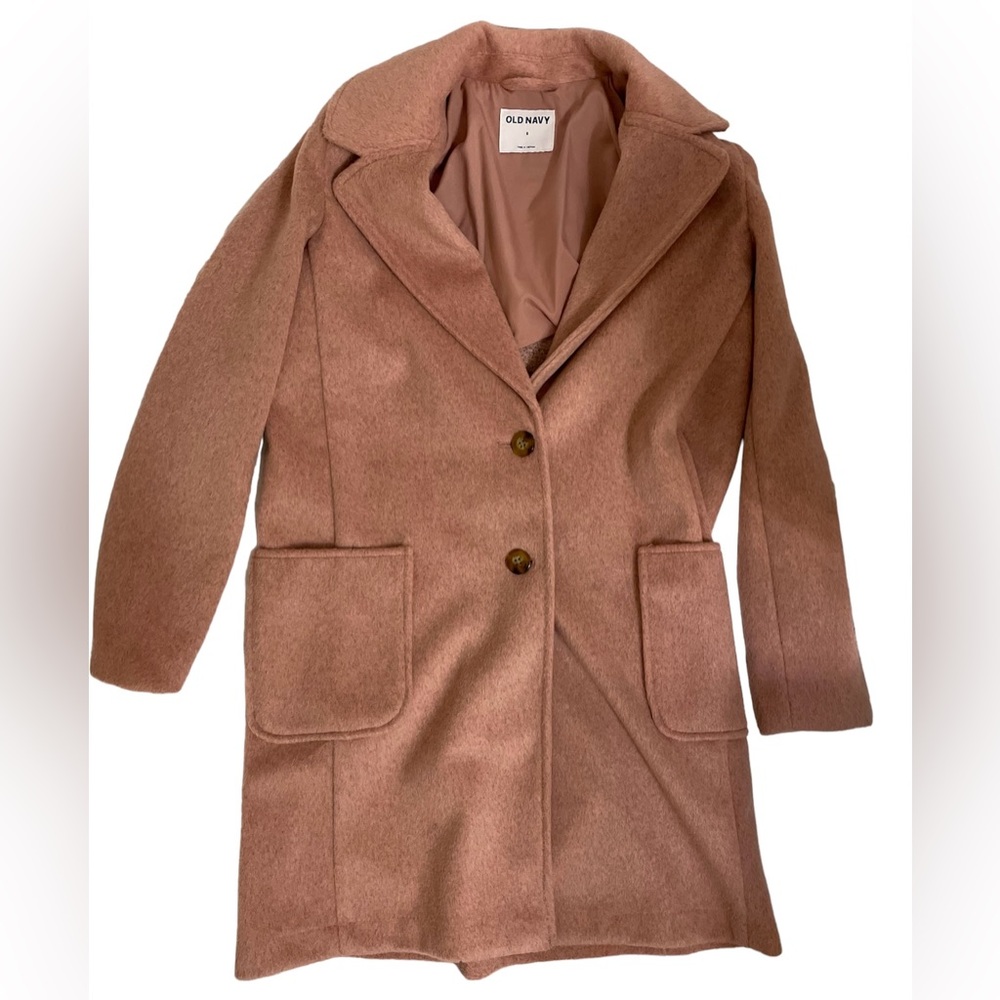 OLD NAVY Pink Full-Length Trench Coat